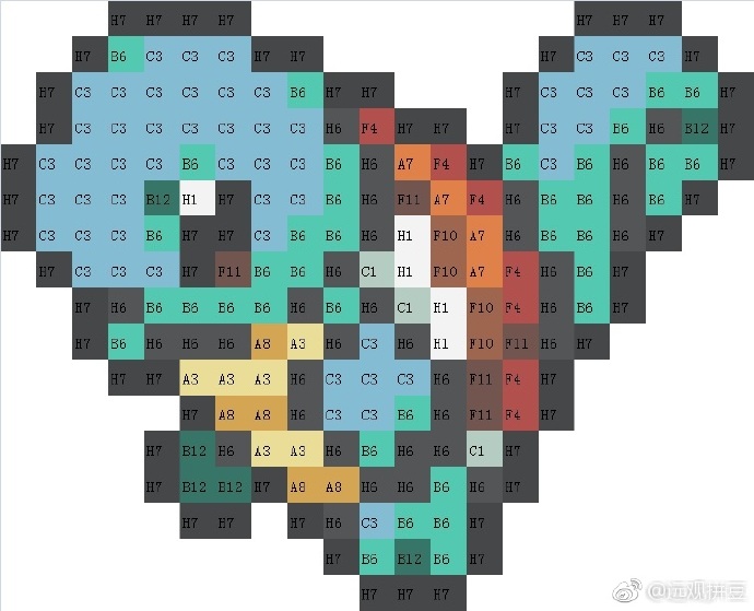 宝可梦拼豆图纸 第一代151只（色号Mard）