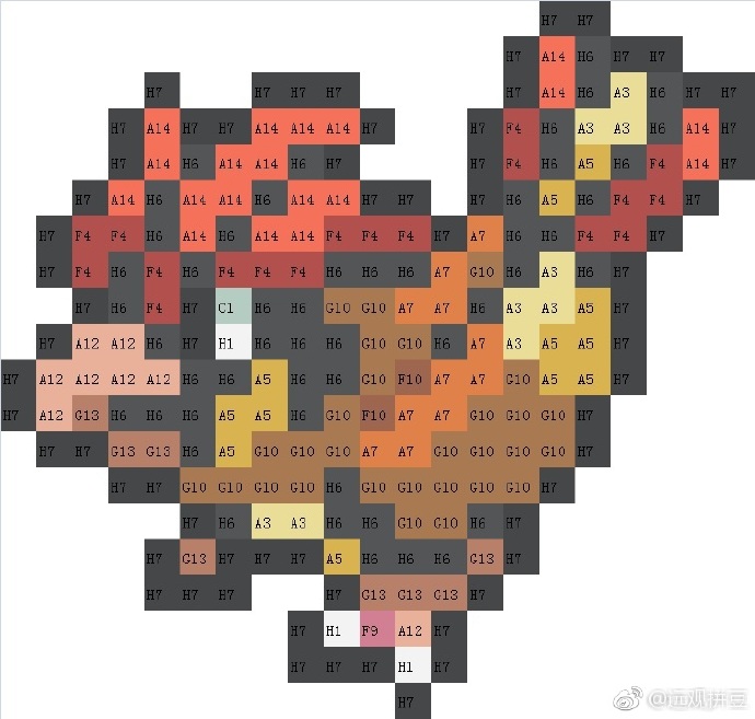 宝可梦拼豆图纸 第一代151只（色号Mard）