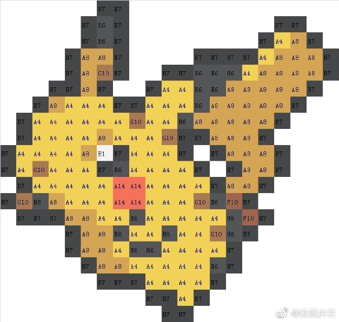 宝可梦拼豆图纸 第一代151只（色号Mard）