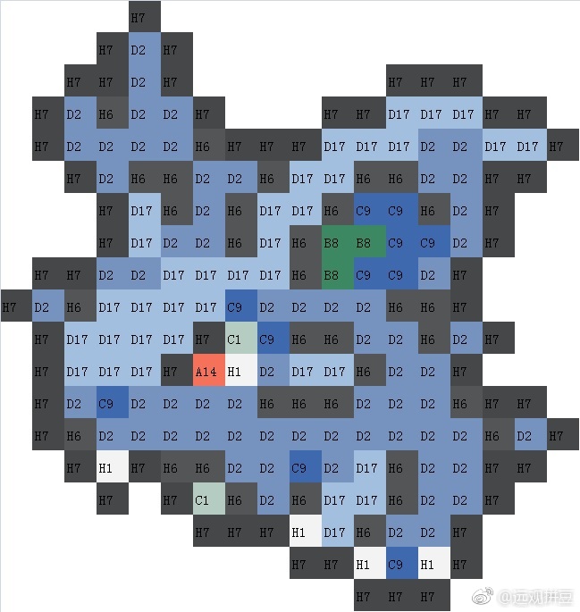 宝可梦拼豆图纸 第一代151只（色号Mard）