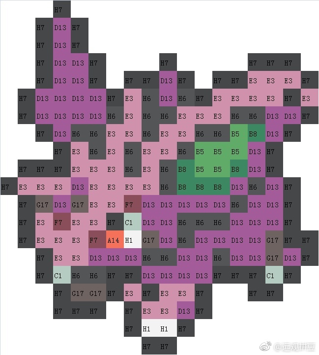 宝可梦拼豆图纸 第一代151只（色号Mard）