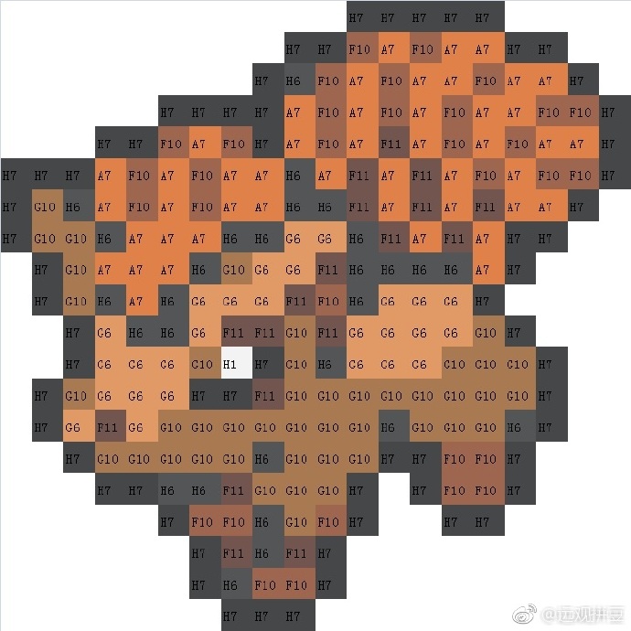 宝可梦拼豆图纸 第一代151只（色号Mard）
