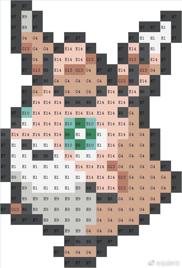 宝可梦拼豆图纸 第一代151只（色号Mard）