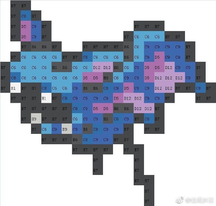 宝可梦拼豆图纸 第一代151只（色号Mard）