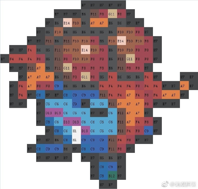 宝可梦拼豆图纸 第一代151只（色号Mard）