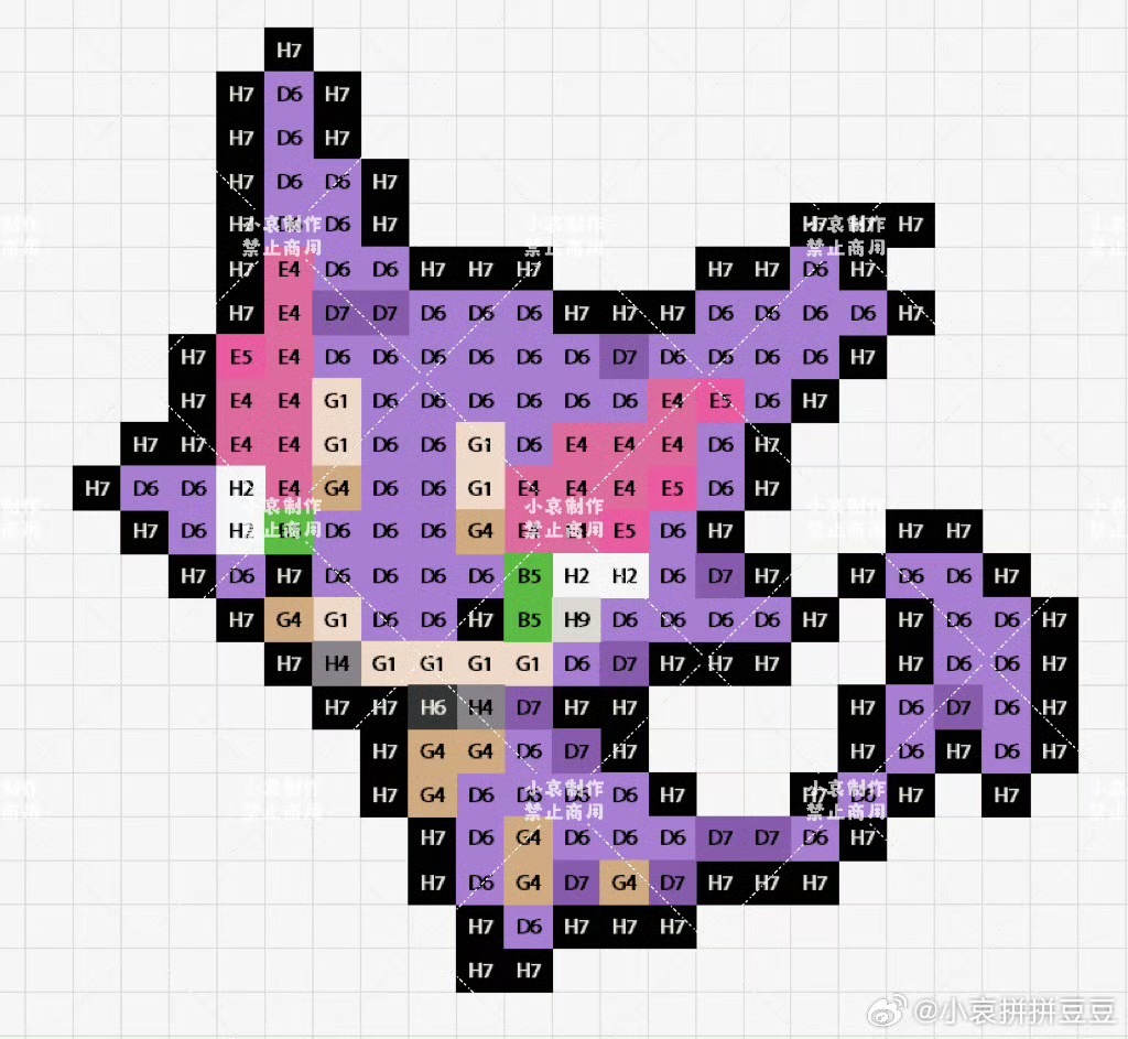 宝可梦拼豆图纸 第五代156只（色号Mard）
