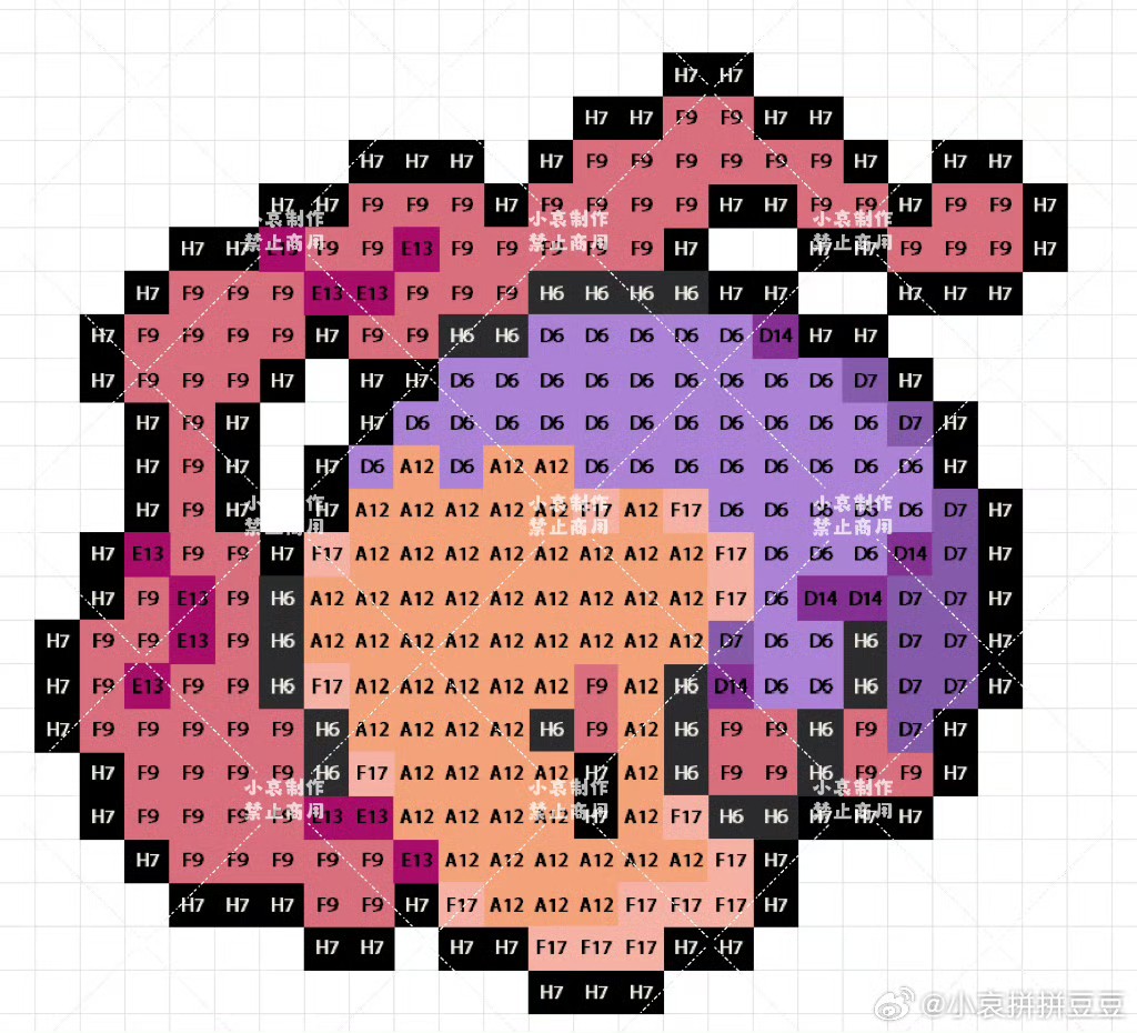 宝可梦拼豆图纸 第五代156只（色号Mard）
