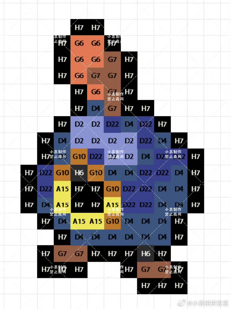 宝可梦拼豆图纸 第五代156只（色号Mard）