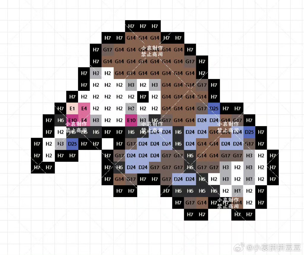 宝可梦拼豆图纸 第五代156只（色号Mard）