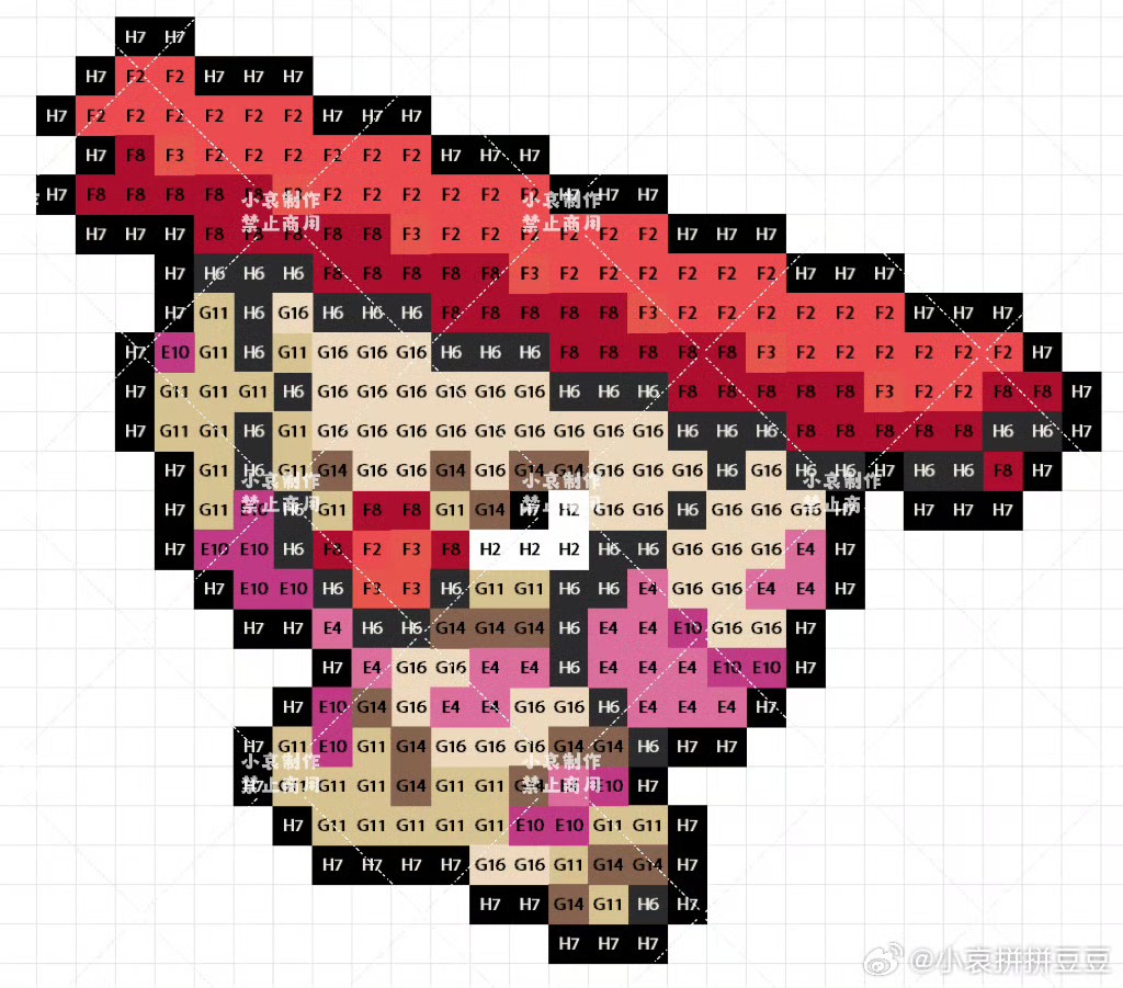 宝可梦拼豆图纸 第五代156只（色号Mard）