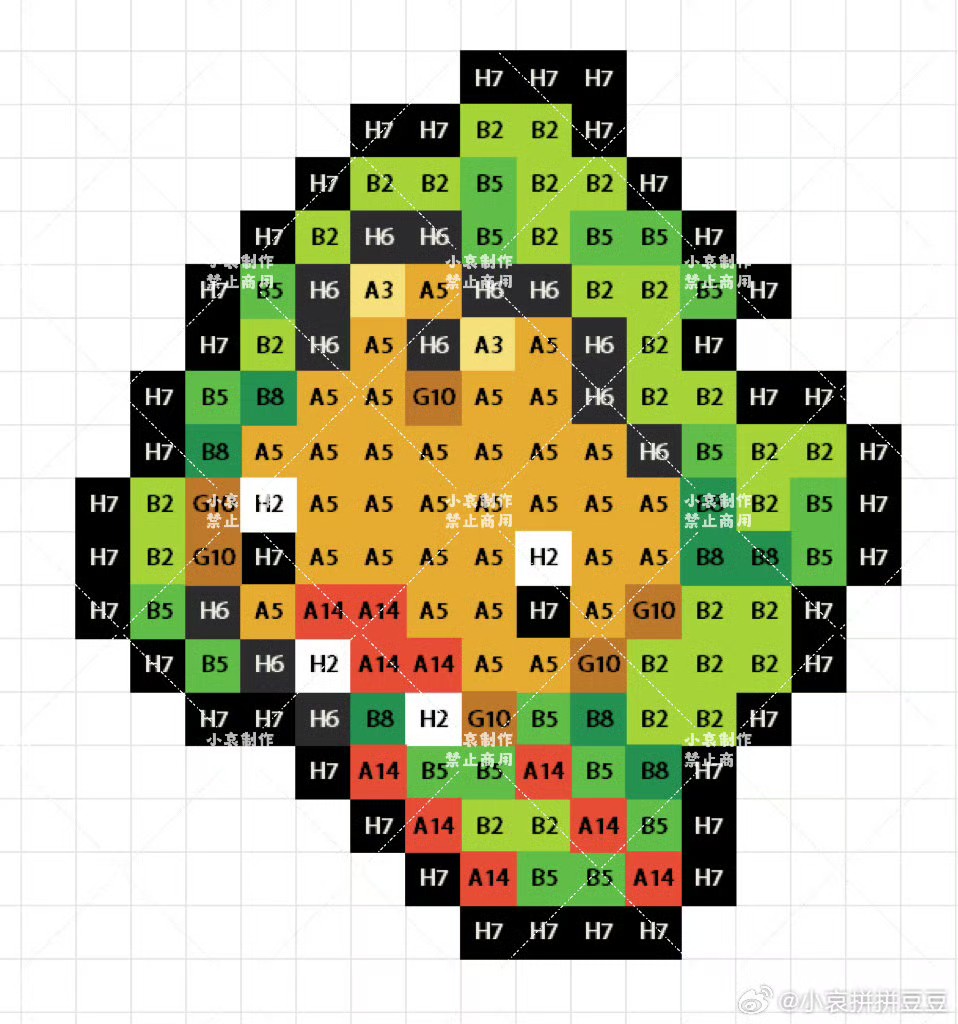 宝可梦拼豆图纸 第五代156只（色号Mard）