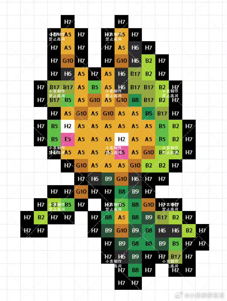 宝可梦拼豆图纸 第五代156只（色号Mard）