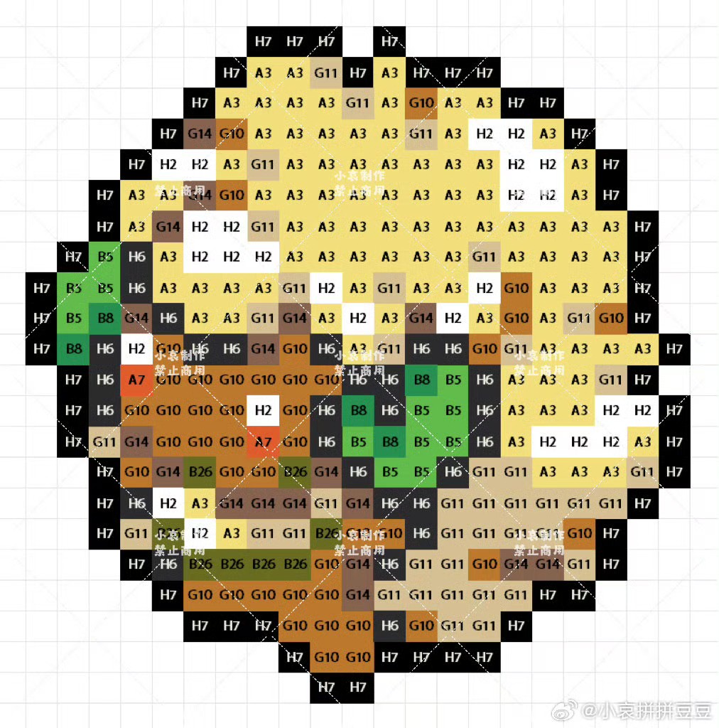 宝可梦拼豆图纸 第五代156只（色号Mard）