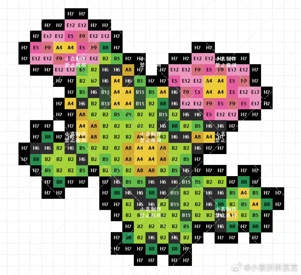 宝可梦拼豆图纸 第五代156只（色号Mard）