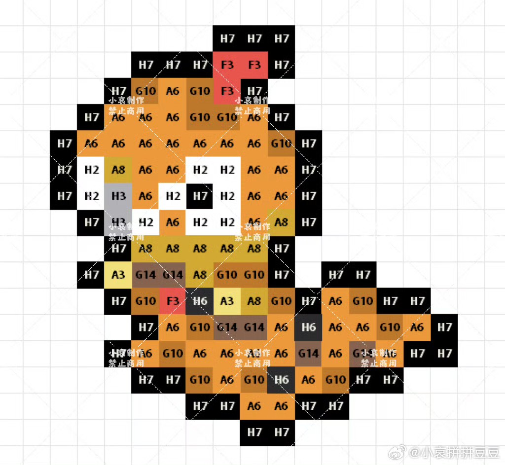 宝可梦拼豆图纸 第五代156只（色号Mard）
