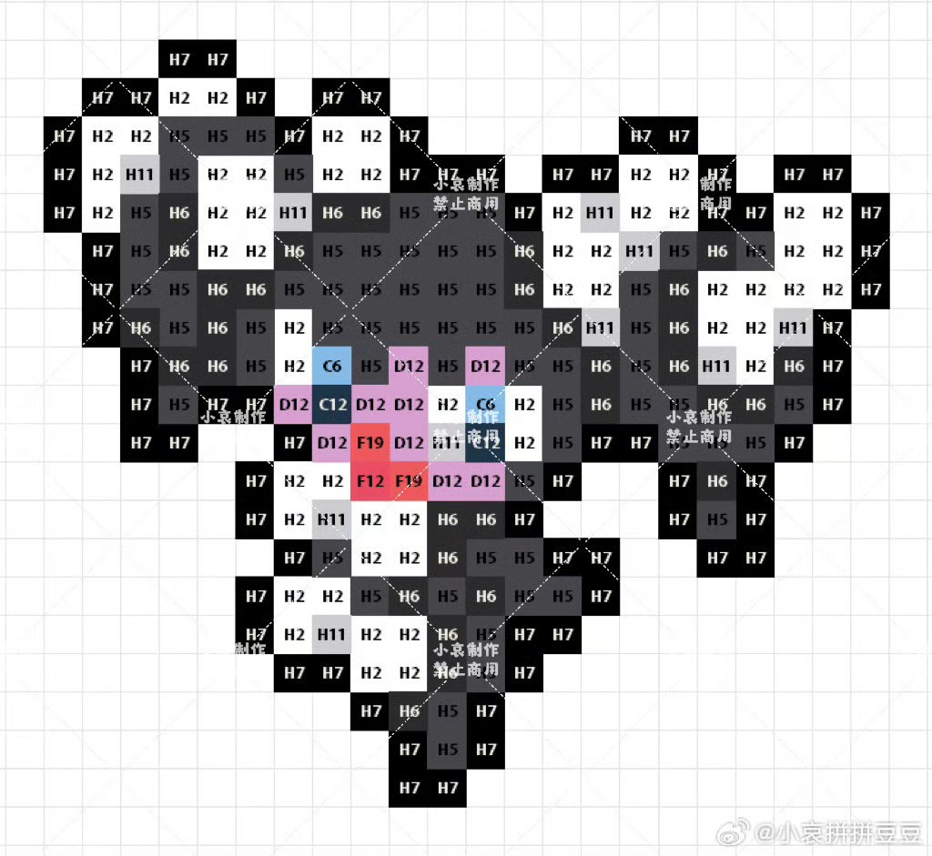 宝可梦拼豆图纸 第五代156只（色号Mard）