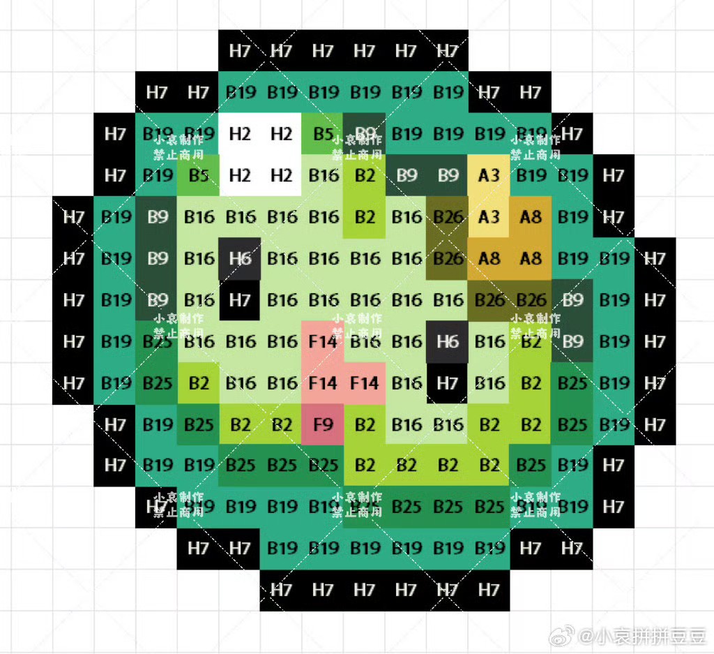 宝可梦拼豆图纸 第五代156只（色号Mard）