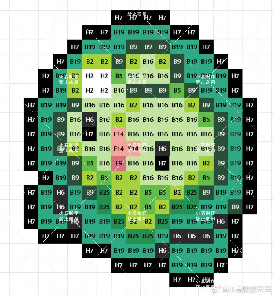 宝可梦拼豆图纸 第五代156只（色号Mard）