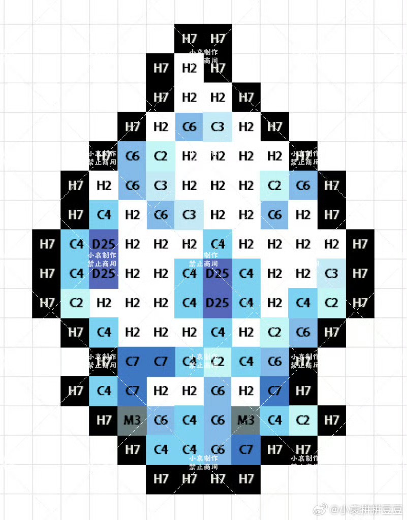 宝可梦拼豆图纸 第五代156只（色号Mard）