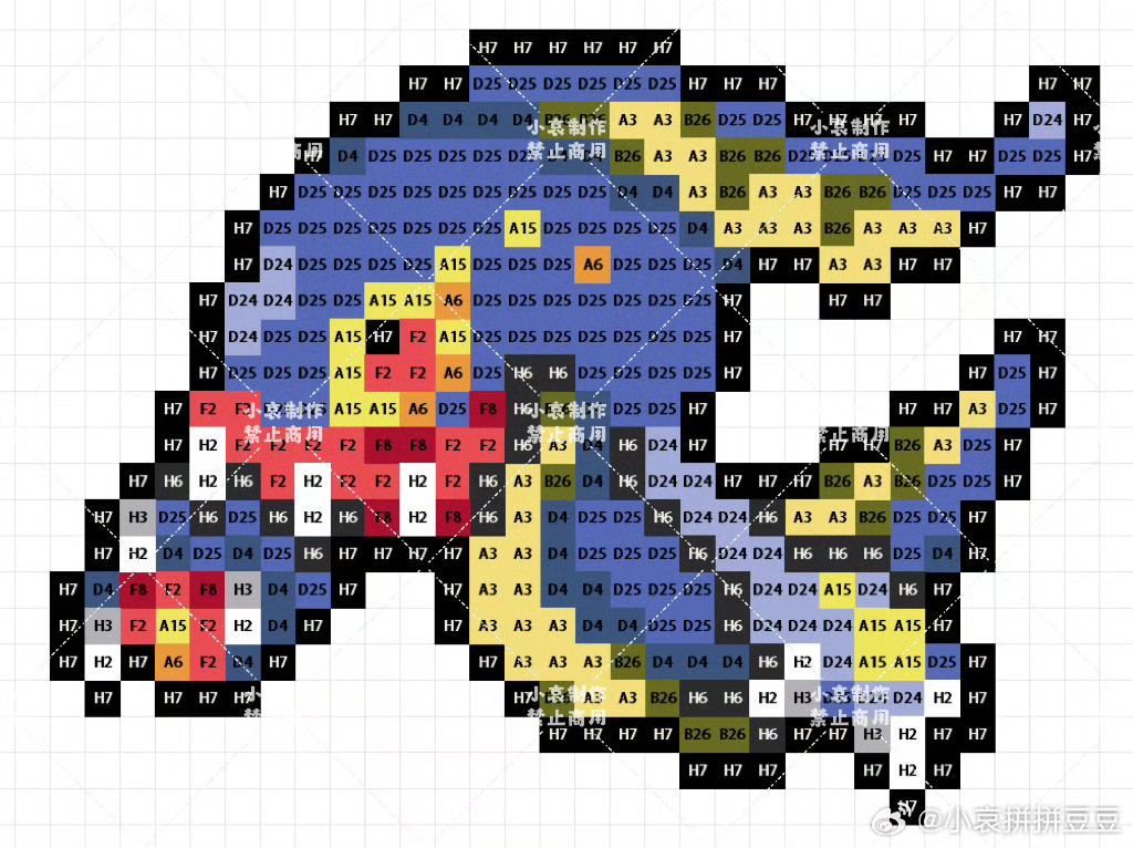 宝可梦拼豆图纸 第五代156只（色号Mard）