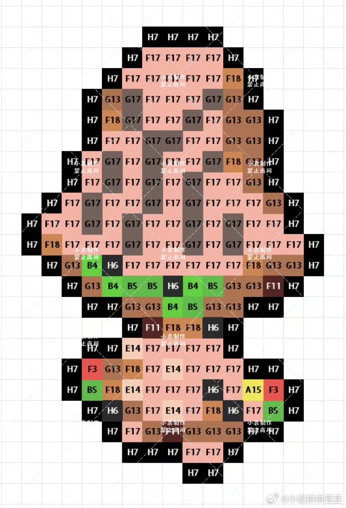 宝可梦拼豆图纸 第五代156只（色号Mard）