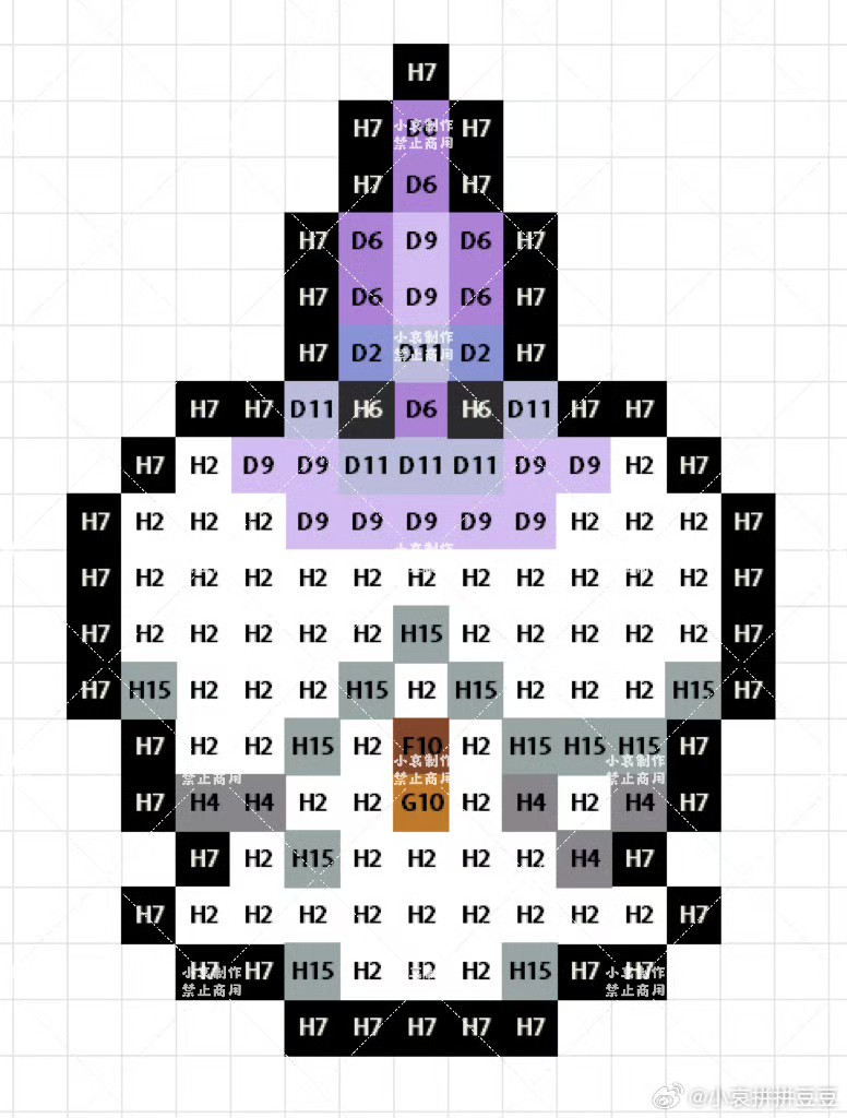 宝可梦拼豆图纸 第五代156只（色号Mard）