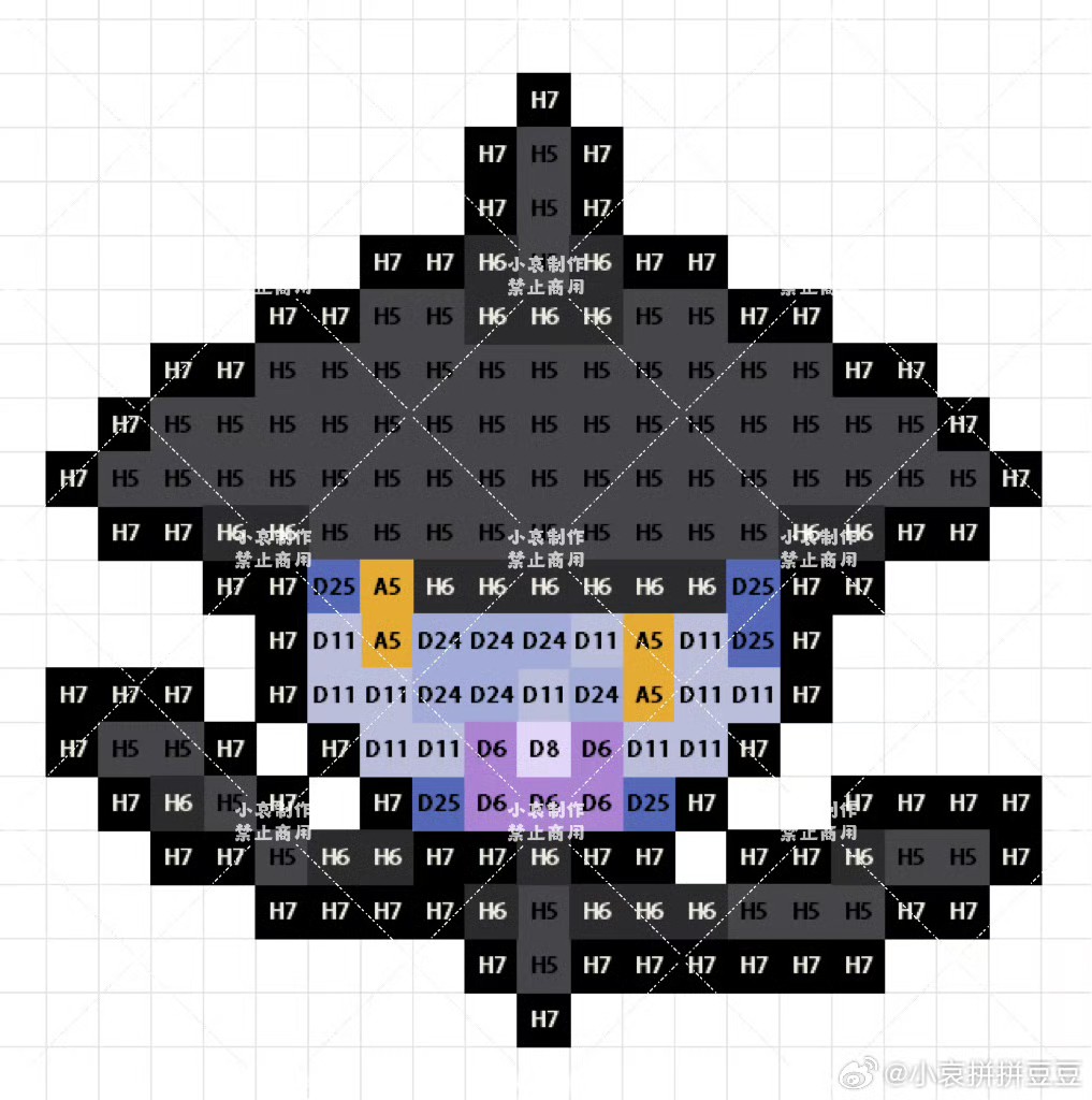 宝可梦拼豆图纸 第五代156只（色号Mard）