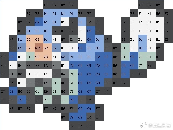 宝可梦拼豆图纸 第一代151只（色号Mard）