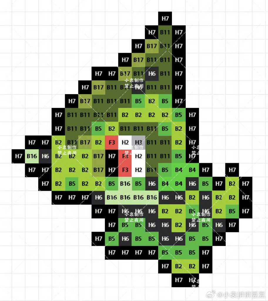 宝可梦拼豆图纸 第五代156只（色号Mard）