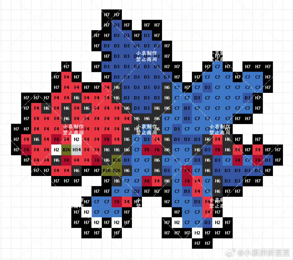 宝可梦拼豆图纸 第五代156只（色号Mard）