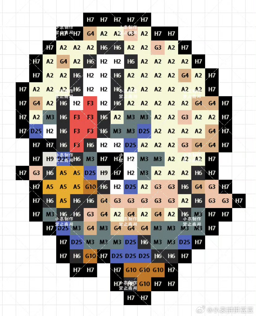 宝可梦拼豆图纸 第五代156只（色号Mard）