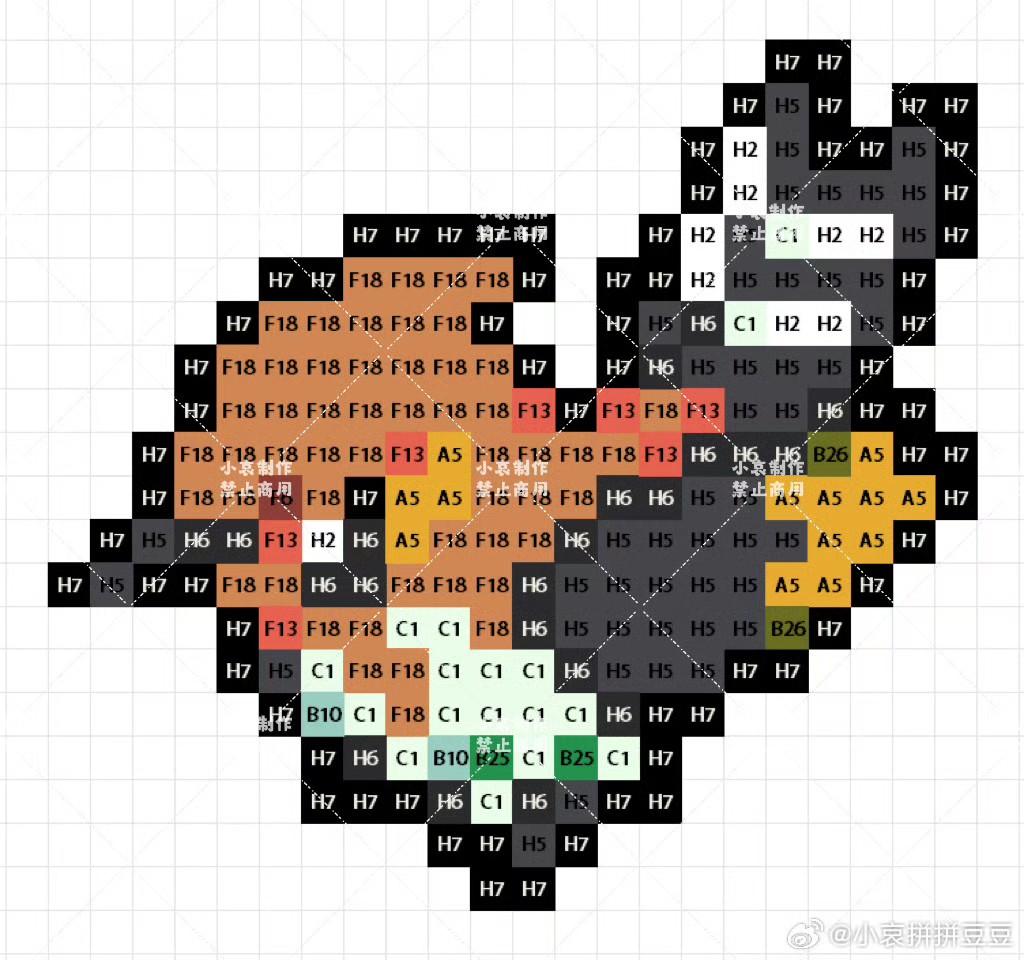 宝可梦拼豆图纸 第六代72只（色号Mard）
