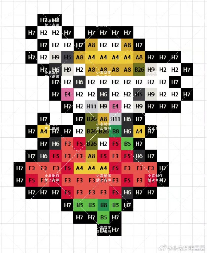 宝可梦拼豆图纸 第六代72只（色号Mard）