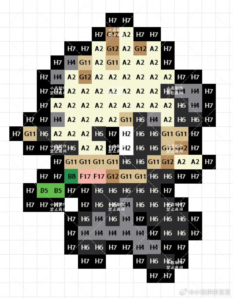 宝可梦拼豆图纸 第六代72只（色号Mard）