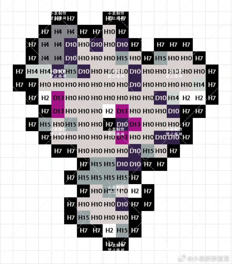 宝可梦拼豆图纸 第六代72只（色号Mard）