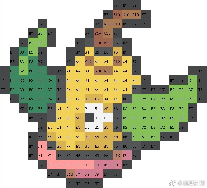 宝可梦拼豆图纸 第一代151只（色号Mard）