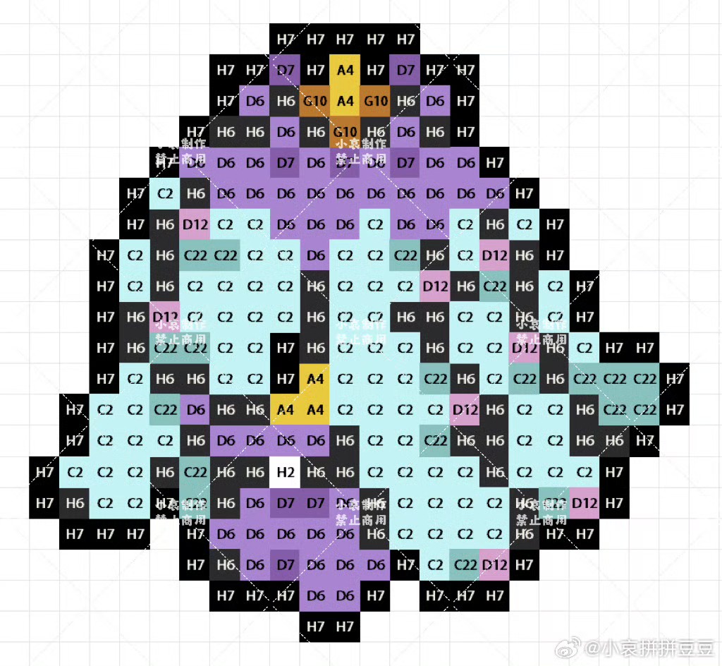 宝可梦拼豆图纸 第七代88只（色号Mard）