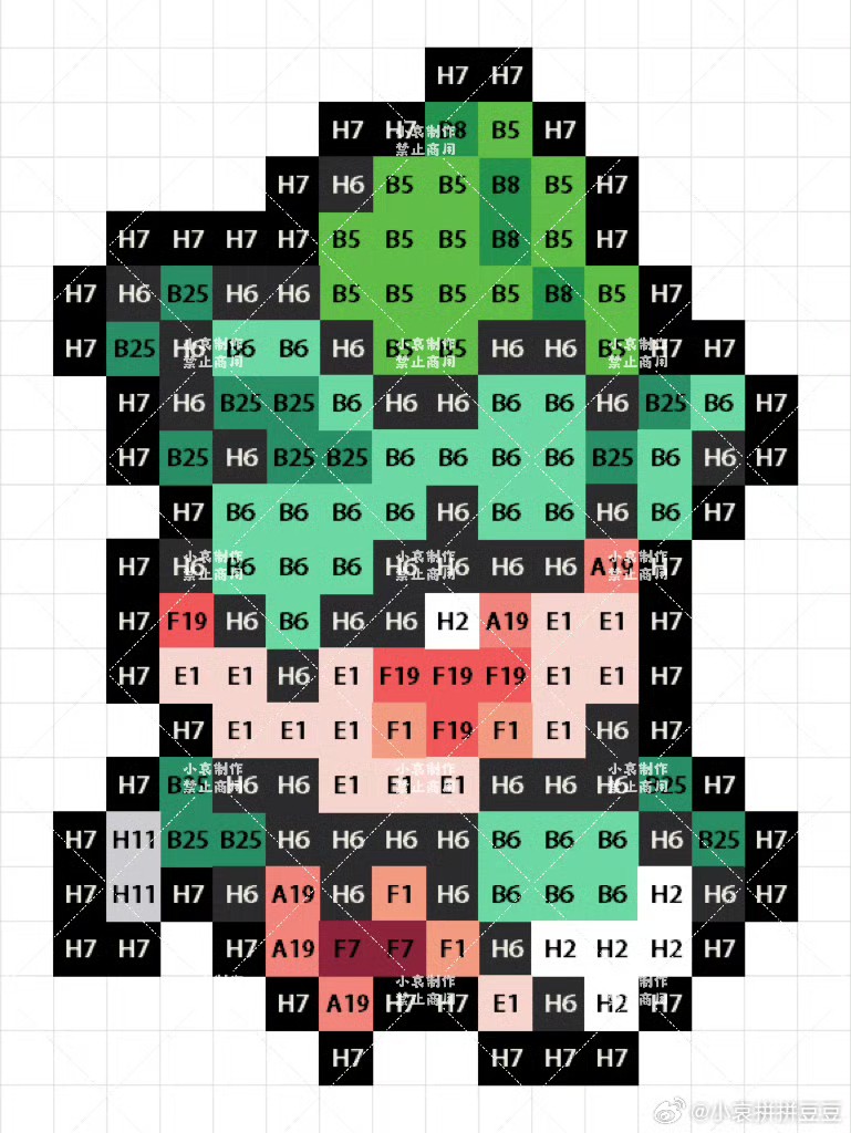 宝可梦拼豆图纸 第七代88只（色号Mard）