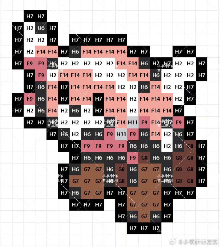 宝可梦拼豆图纸 第七代88只（色号Mard）