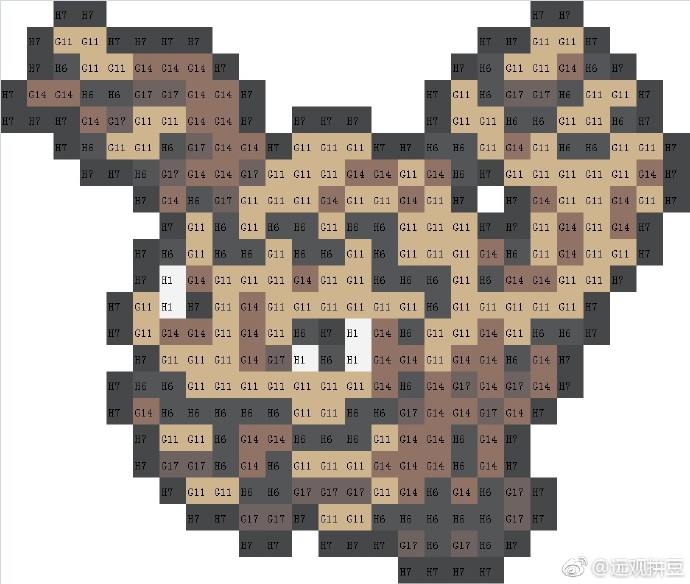 宝可梦拼豆图纸 第一代151只（色号Mard）