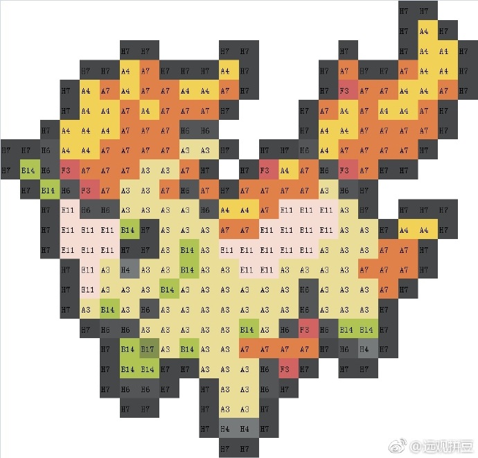 宝可梦拼豆图纸 第一代151只（色号Mard）