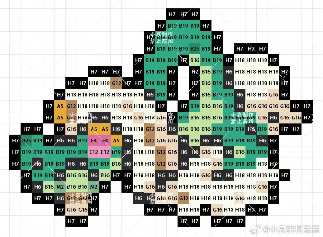 宝可梦拼豆图纸 第七代88只（色号Mard）