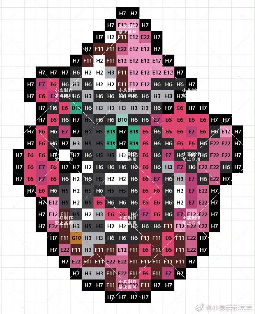 宝可梦拼豆图纸 第七代88只（色号Mard）
