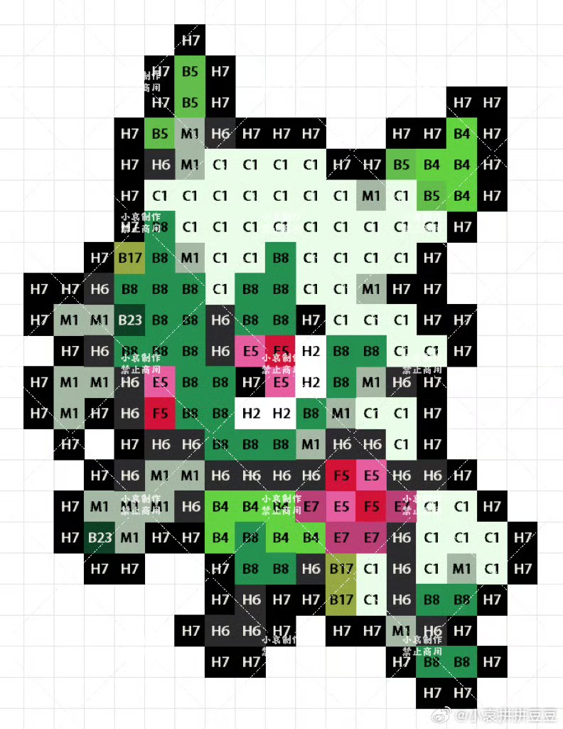 宝可梦拼豆图纸 第九代120只（色号Mard）