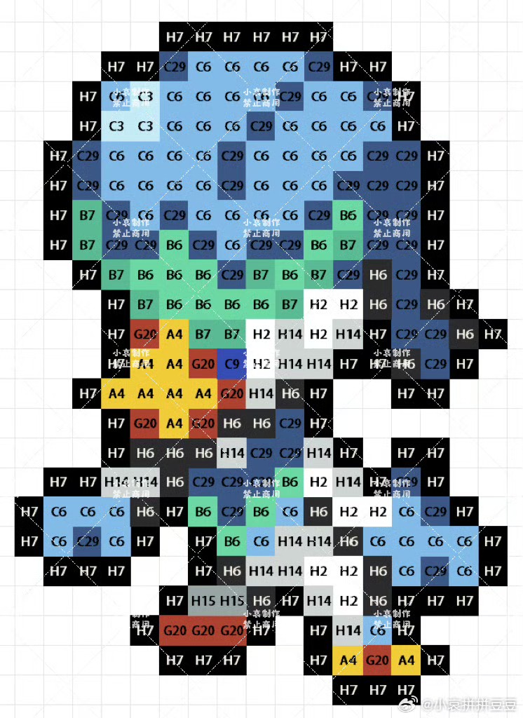 宝可梦拼豆图纸 第九代120只（色号Mard）