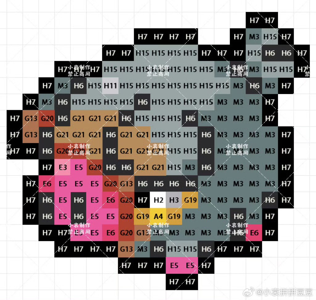 宝可梦拼豆图纸 第九代120只（色号Mard）