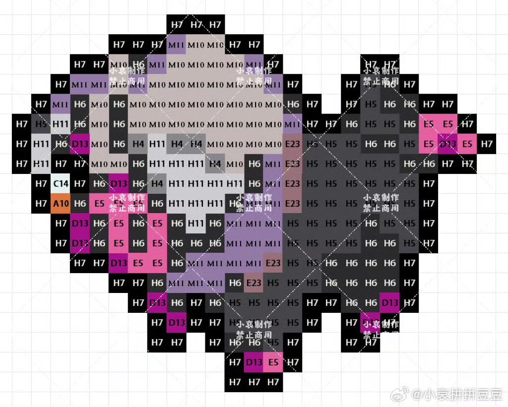 宝可梦拼豆图纸 第九代120只（色号Mard）