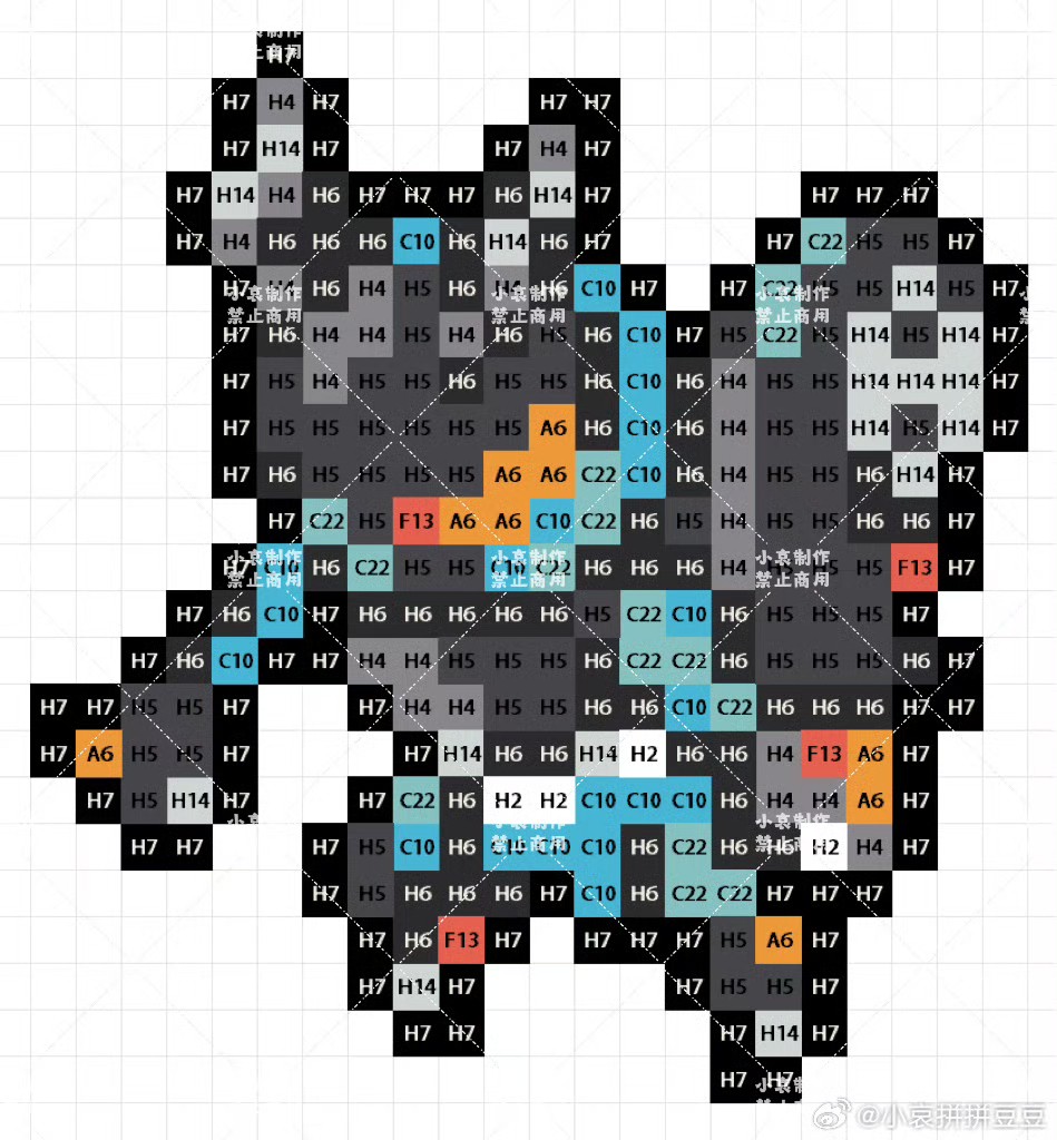 宝可梦拼豆图纸 第九代120只（色号Mard）