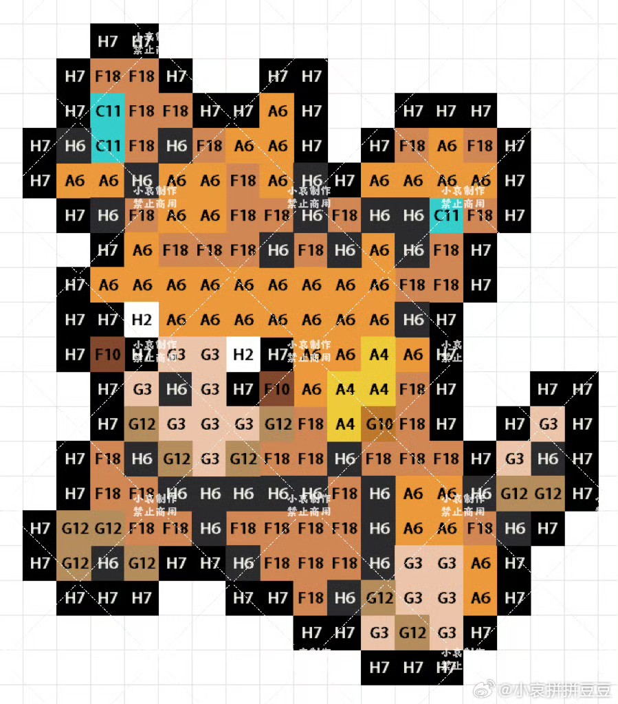 宝可梦拼豆图纸 第九代120只（色号Mard）