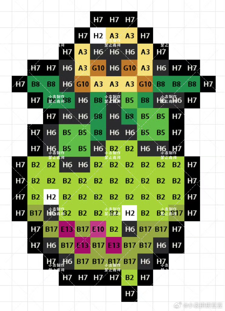 宝可梦拼豆图纸 第九代120只（色号Mard）